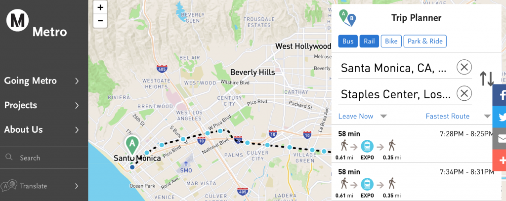 Santa Monica to Staples Center